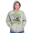 thumbnail image 3 of Rock With Guac Out Fun Guacamole Pun Unisex Fleece Graphic Zip Up Hoodie Brisco Brands 2X, 3 of 5