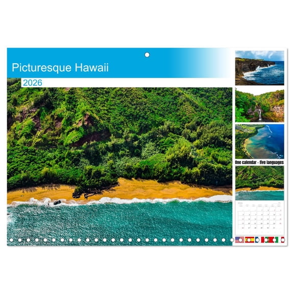 Picturesque Hawaii (Monthly Wall Calendar 2026 16.5 x 23.4 (open)), CALVENDO 14 Month Calendar