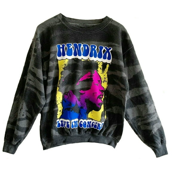 Jimi Hendrix Experience Tour Live in Concert Tour Adult Unsex Crew Neck Sweatshirt