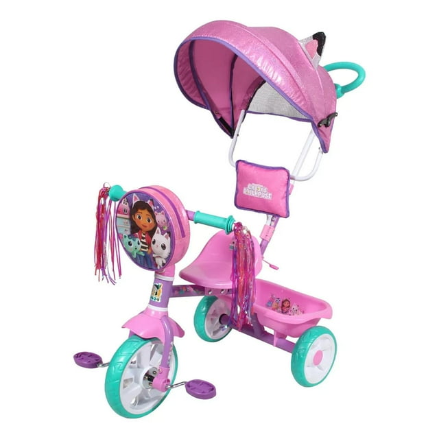 Triciclo Carreola Gabbys Toldo Barra Empuje Apache