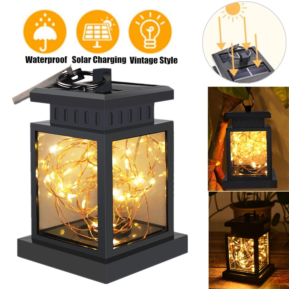 Solar Lanterns Outdoor Waterproof Hanging Solar Lights Outdoor 30 LEDs