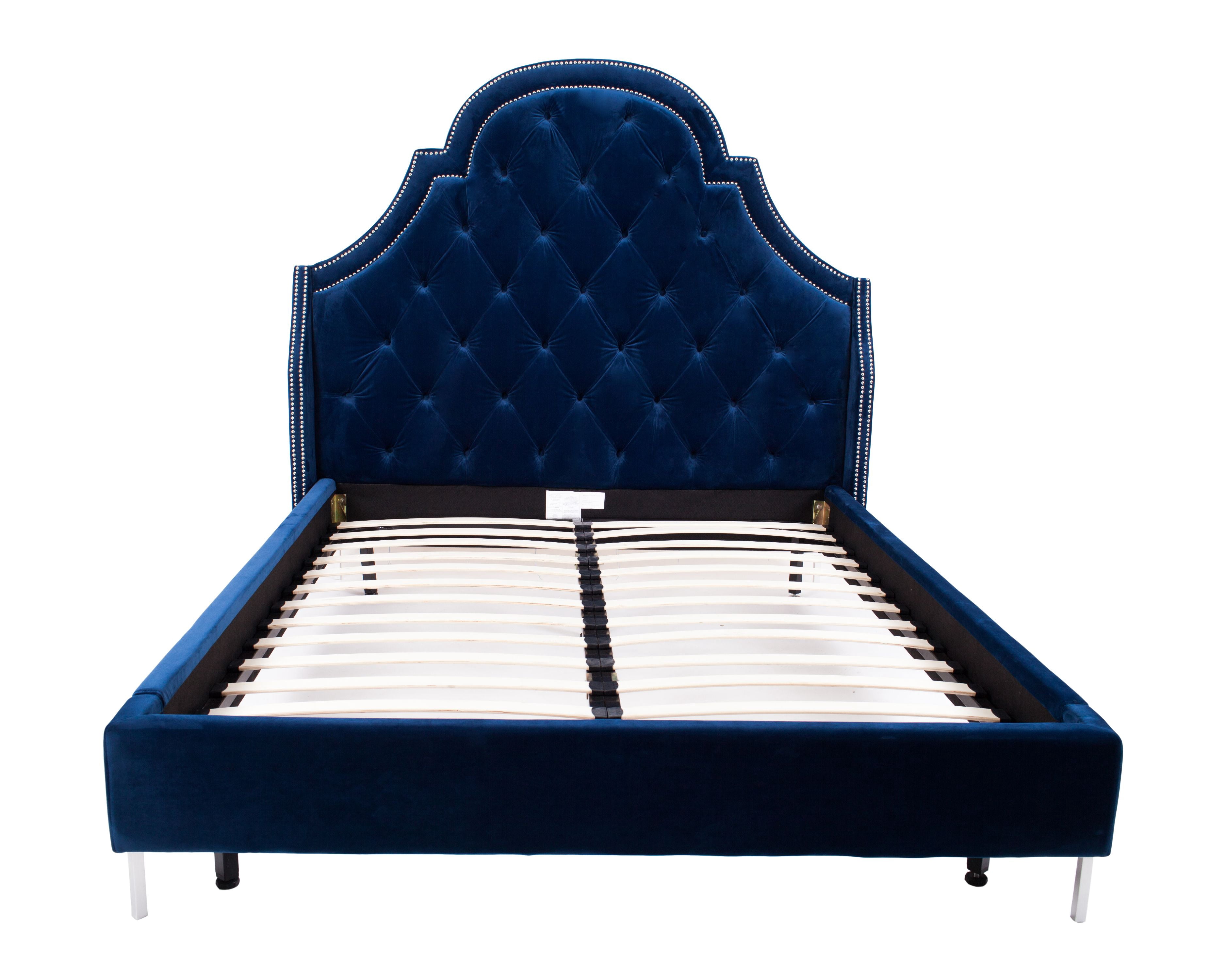 Chic Home Constantine Bed Frame Headboard Velvet Upholstered