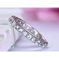 thumbnail image 2 of HeartsAndYou 1.7ct Natural Blue Aquamarine Wedding Band Full Eternity 14k SOLID White Gold, 2 of 9