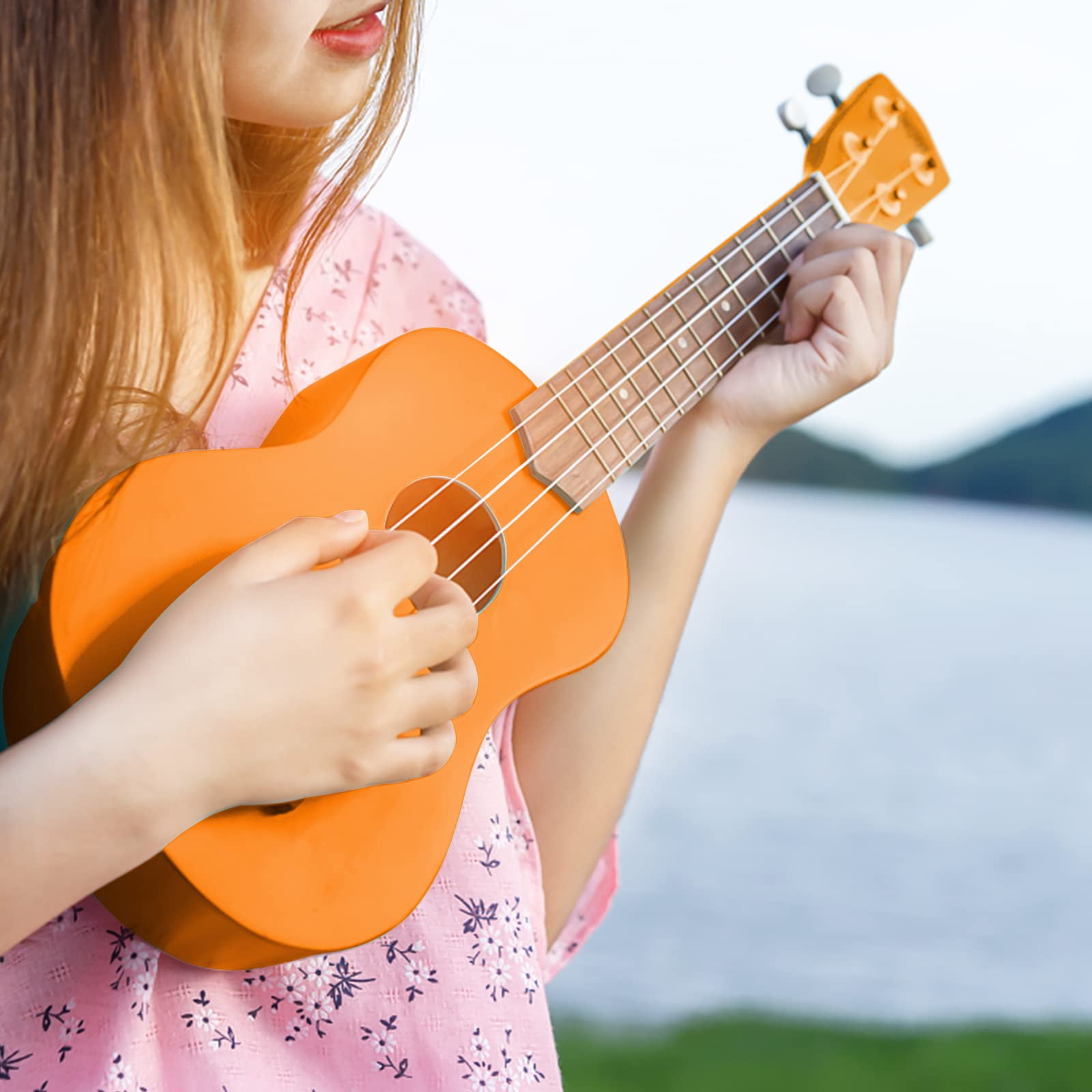 Everjoys 21 inch Soprano Ukulele Starter Kit w/Gig Bag,Rainbow String,Free Online Lesson,Tuner,Pick,Strap,Songbook