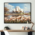 thumbnail image 2 of Designart "Lotus Temple Indian Art" Oversized People Framed Wall Art - Global White Indian Art Living Room Framed Canvas Art, 2 of 7