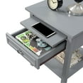 thumbnail image 6 of Convenience Concepts American Heritage Logan 1 Drawer End Table with Pull-Out Shelf, Gray, 6 of 7