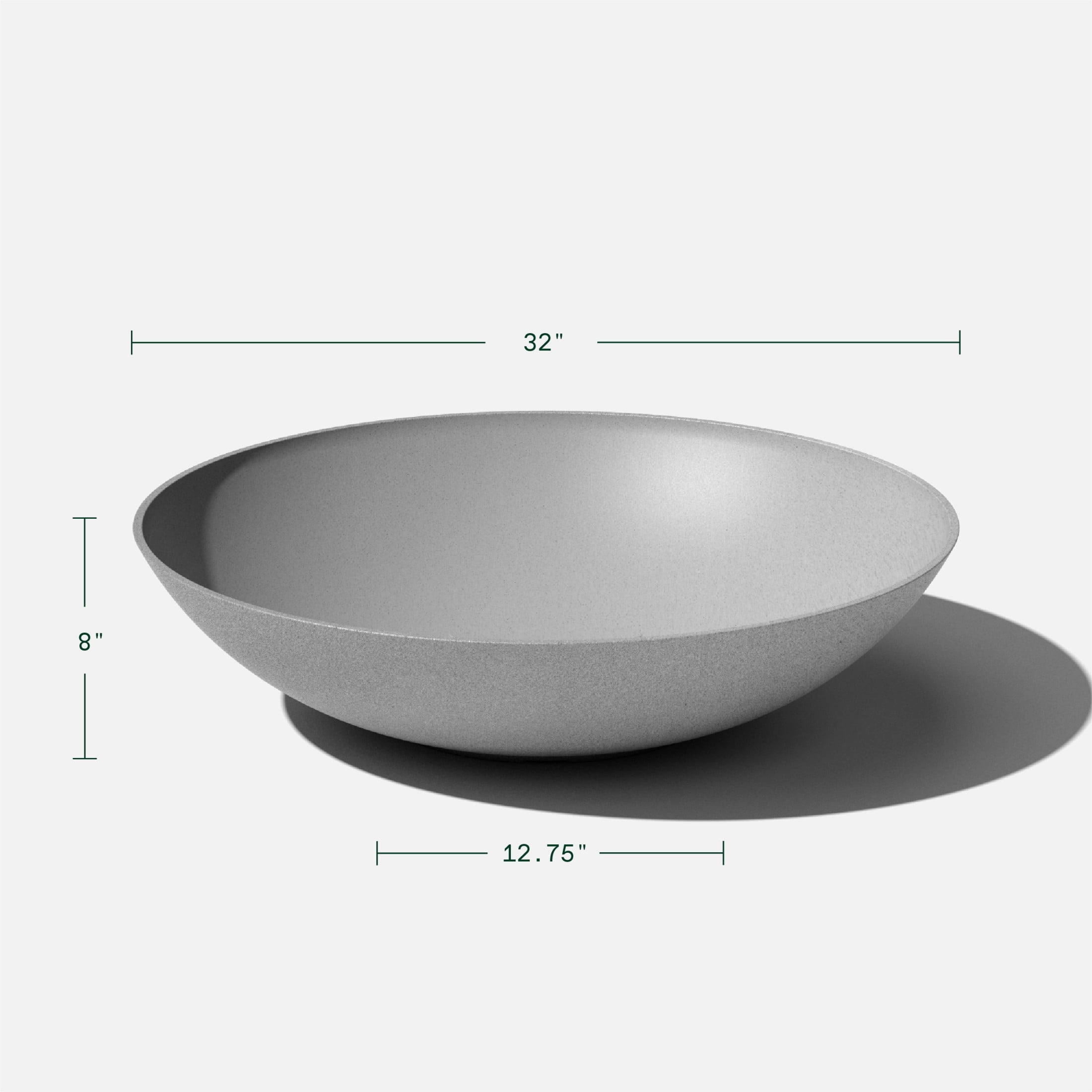 Veradek Mason Series Lane Bowl 32" Plastic-Stone Planter - Gray