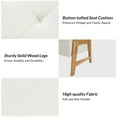 thumbnail image 3 of 47" Modern Ivory Storage Bench Flip Top Upholstered Wooden Foot Stool End of Bed Entryway Bedroom, 3 of 9