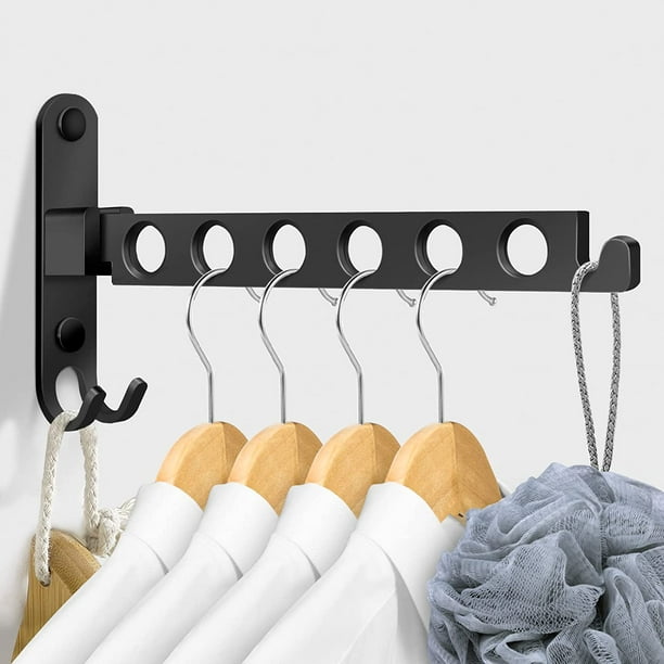 Wall Drying Rack (Black), Foldable Clothes Rack Wall Hanger