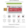 thumbnail image 3 of 2.66inch E-Paper E-Ink Raw Display Compatible with 4B/3B+/3B/2B/B+/A+/Zero/Zero W/WH/Zero 2W Series Boards 296×152 Pixels Red/Black/White Three-Color SPI Interface Without PCB, 3 of 4