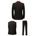 thumbnail image 2 of Beauty-Emily Men’s 4-Piece Classic Suit Set, Lapel Blazer, Vest, Pants & Adjustable Straps – High-Quality Fabric, Comfortable Fit, Perfect for Weddings, Parties & Proms, 2 of 8
