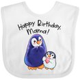 thumbnail image 3 of Inktastic Happy Birthday, Mama Cute Penguins Boys or Girls Baby Bib, 3 of 4