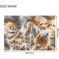 thumbnail image 3 of Fancy Leopard Bathroom Rug Rectangular Bath Mat Non Slip Bath Rugs Absorbent Shaggy Bathmats for Sink Shower 16" x 24" Home Decor, 3 of 7