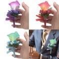 thumbnail image 2 of 4Pcs Bride Boutonniere Groom Boutonniere for Bride and Groom Wedding Ceremony, 2 of 12