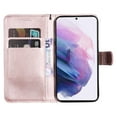 thumbnail image 7 of SaniMore for Samsung Galaxy S22 Case, with RFID Blocking [2 Card Slots] PU Leather Cover with Detachable Hand Strap Flip Kickstand Magnetic Wallet Cover for Samsung S22, Rosegold, 7 of 7
