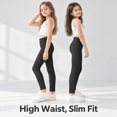 thumbnail image 3 of CALLINOX Girls Leggings High Waist Stretch Athletic Yoga Pants With Pockets For Kids 4T-16, 3 of 7