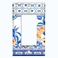thumbnail image 5 of Metal Light Switch Plate Cover Peach Roses Blue Floral Tile Pattern TIL015, 5 of 13