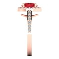 thumbnail image 3 of 1.86 ct Round Cut Simulated Ruby Halo Engagement Ring for Women in 18K Rose Gold, 3 of 5