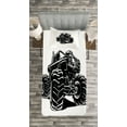 thumbnail image 3 of Ambesonne Truck Quilted Bedspread Set 2 Pcs, Modified Monster Pickup, Twin Size, Black White, 3 of 3