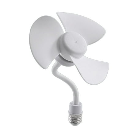 

LIJCC Portable Fan E27 Screw Mini Fan Small Whirlwind Socket Fan Light Portable Bathroom Kitchen Silent Ceiling Fan Strong Wind