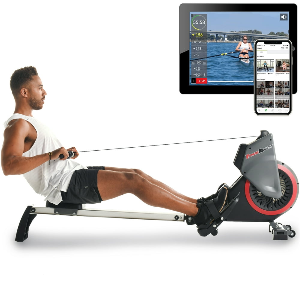Fitness Reality Dual Transmission Fan Rower Rowing Machine with
