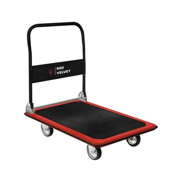 RED VELVET Carro Plataforma Transportador Plegable De Acero 150kg