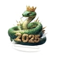 thumbnail image 4 of 2025 año de la serpiente acrílico 2D, adorno de mesa placa de regalo con base para granja interior al aire libre festival oficina, 4 of 9