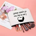 thumbnail image 5 of Zuo Bao I Am On Day Two Of a Panic Attack Cosmetic Bag Makeup Bag Gift For Women (Two Of a Panic Attack White), 5 of 7