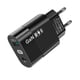thumbnail image 1 of Adaptador de cargador USB 3.0 tipo C de carga de teléfono GaN de 65 W para Huawei (negro de la UE), 1 of 8
