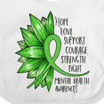 thumbnail image 4 of Inktastic Mental Health Awareness Green Sunflower Ribbon Boys or Girls Baby Bib, 4 of 4