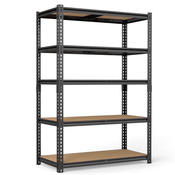 Nnovaroom Heavy Duty Garage Shelving Unit, Adjustable Metal Storage Shelves, 2400Lbs,5-Tier Boltless Shelf Rack for Basement,Pantry 60"H x 27"W x 12"D