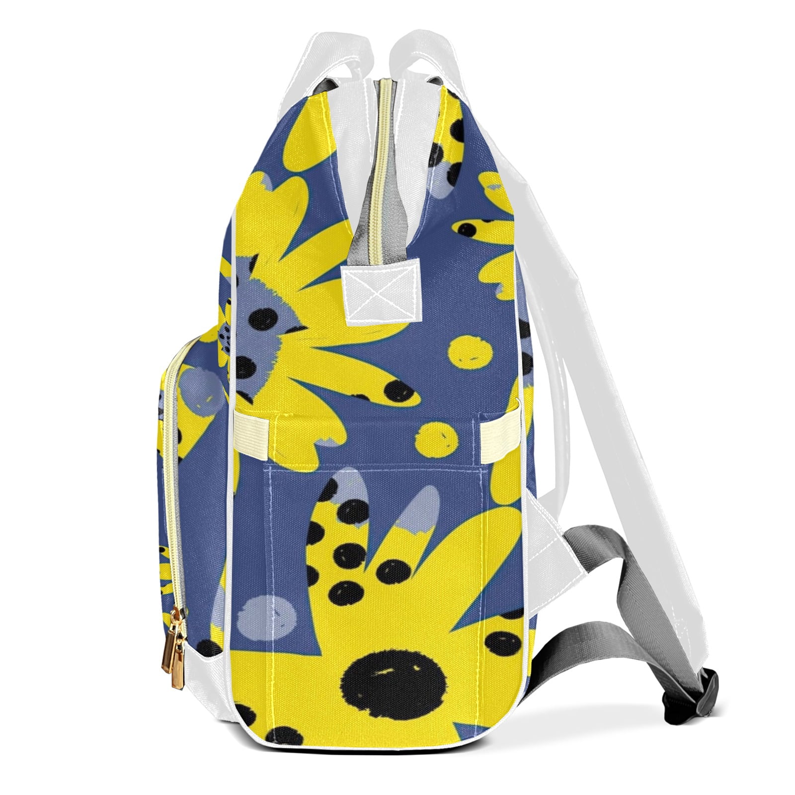 Abstract Flowers Diaper Backpack ? Large Capacity, Insulated Baby Bottle Pocket, Multifunctional Mommy Bag for Boys & Girls