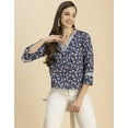 thumbnail image 5 of Moomaya Long Sleeves Round Neck Regular Printed Top - Women's Casual Printed Top, 5 of 9