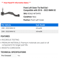 thumbnail image 2 of Front Left Outer Tie Rod End - Compatible with 2018 - 2022 BMW X2 2019 2020 2021, 2 of 2