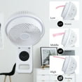 thumbnail image 2 of Simple Deluxe 7 inch Wall Mount Fan, 3 Speeds & 3 Modes, 15 Hours Timer, 60° Oscillating Circulating Fan, with Remote Control, Air Circulation Fan for Indoor Use, White, 2 of 9