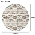 thumbnail image 6 of Round Waterproof Tablecloth 60×60 Inch, Boho Style Reusable Indoor/Outdoor Durable Table Cover for Party Kitchen Dinner Room Decor, 6 of 6