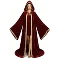 thumbnail image 4 of Hvyesh Wizard Robe with Hooded Halloween Vampire Witch Cloak Trendy Cosplay Costume, 4 of 7