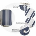 thumbnail image 5 of 60x72 Inch Shower Curtains for Bathroom Vintage Striped Fabric Bath Curtain Decor Midnight Blue Modern Simple Lines Waterproof Restroom Curtains Shower Set Accessories with 12 Hooks 60 Inch, 5 of 6