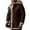 Coffee, variant on Men Plus Size Hooded Winter Button Coat Lapel Collar Long Sleeve Padded Leather Jacket Vintage Thicken Coat Sheepskin Jacket Denim Coats for Men Booth Coat Men Jackets Lightweight Threads Men Mens