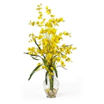 Nearly Natural 31" Dancing Lady Orchid with Liquid Illusion Artificial Flowers, Yellow