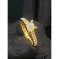 thumbnail image 3 of Stunning 1.30 Cts Princess Round Cut Diamonds Solitaire Engagement Ring in Hallmark 14K Yellow Gold, 3 of 16