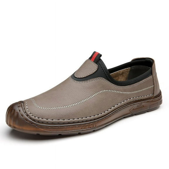 Men's Casual Loafers Slip On Leather Shoes Lightweight Driving Shoes Moccasins Classic Penny Loafer Flats Boat Shoes Outdoor Walking Shoes