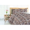 thumbnail image 3 of Ambesonne Roses Down Alternative Quilt Comforter, Vintage Art Blossoms Romantic, King, Cocoa Grey and Mauve Taupe, 3 of 5