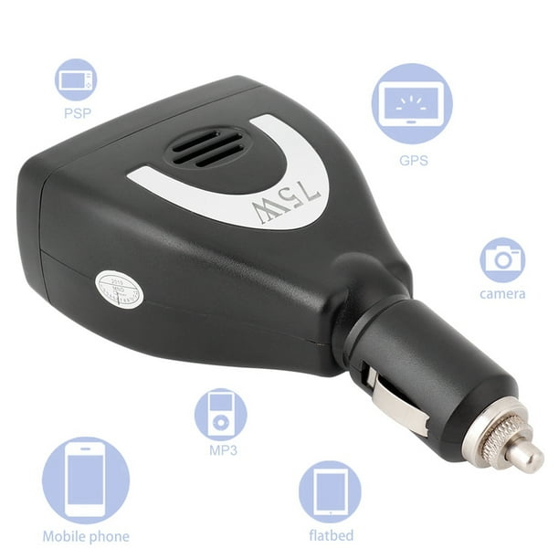 Inversor de corriente para automóvil BuyWeek 75W DC 12V a AC 220V