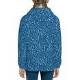 thumbnail image 6 of Xecao Blue Star Print Pattern Zip Up Hoodies for Boys Girls, Sweatshirt with Pockets-, 6 of 6