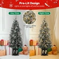 thumbnail image 6 of GAOMON 4.5FT Pre-Lit Artificial Christmas Tree, White, Snowman Box (2pcs), Red Berries, 5 Themed Light Boxes, Indoor Outdoor Holiday Decor, 6 of 8