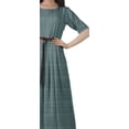 thumbnail image 4 of Moomaya Robe Midi Imprimée pour Femmes Manches Courtes Décontractée pour le Travail, 4 of 4