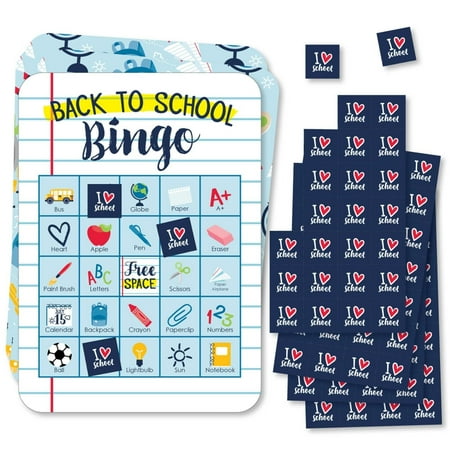 Big Dot of Happiness Back to School - Picture Bingo Cards and Markers - First Day of School Classroom Activities Bingo Game - Set of 18 price history on PriceWatchPro