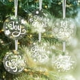 thumbnail image 1 of CCINEE 12pcs Christmas Tree Ornaments,3 Inch Clear Round Acrylic Disc Decorations Sparkle Hanging Tags with 6 Designs for Christmas Party Hanging Decor DIY Crafts Gift Stocking, 1 of 7