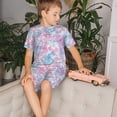thumbnail image 4 of Fotbe Tie Dye Pijama Estampada de 2 Piezas para Niños – Ropa de Dormir de Manga Corta Cómoda para Niños y Niñas, Camiseta y Shorts de Algodón-4X-Large, 4 of 6